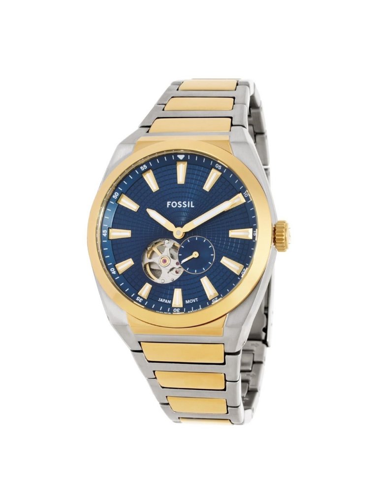 Nwt Fossil Everett Automatic Blue Dial Men's Watch